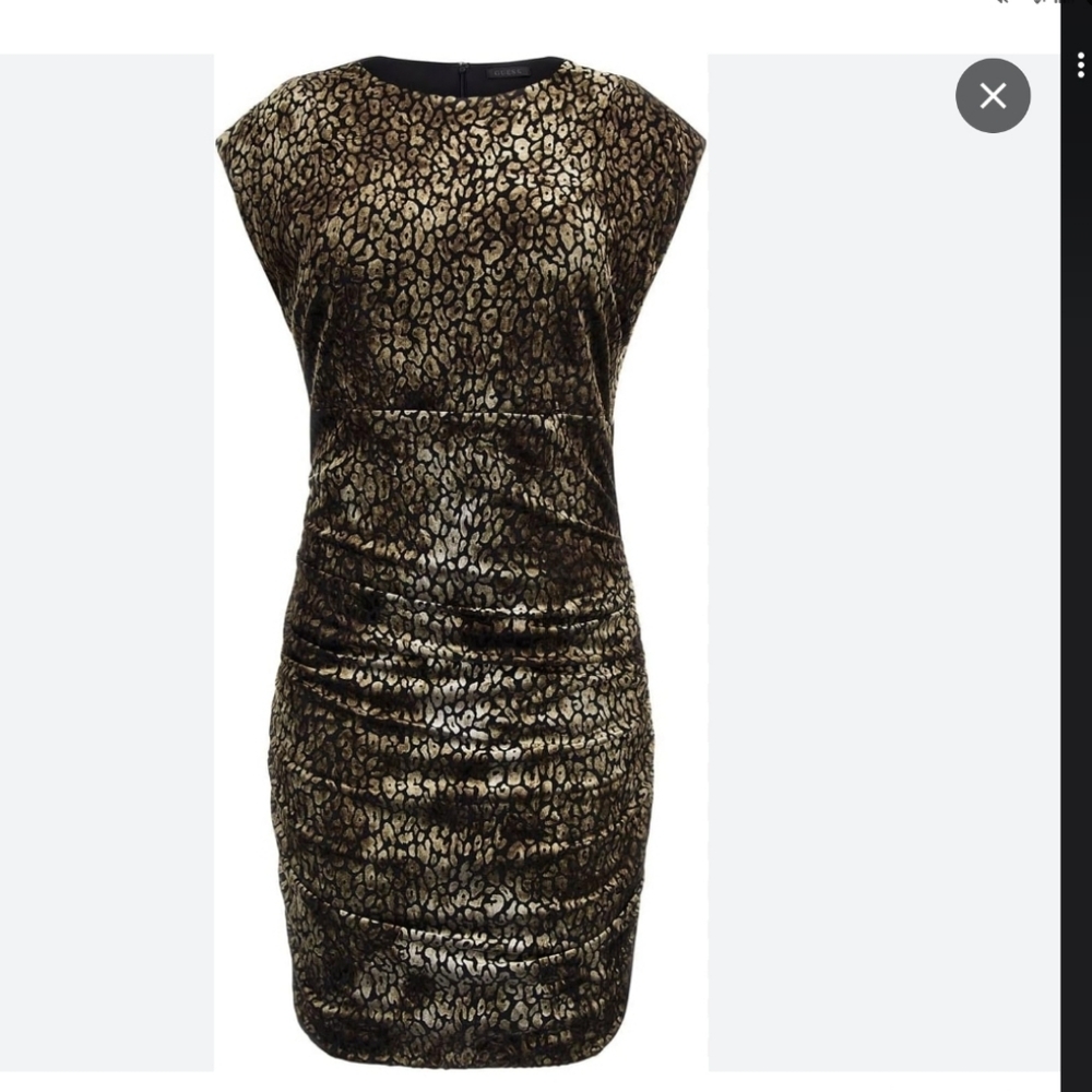 Guess Black and Brown Midi Dress
